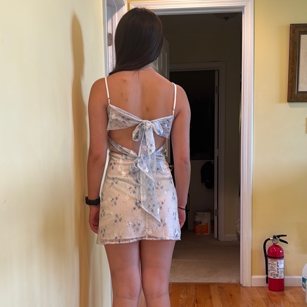 Lucy in the Sky Blue Floral Mini Dress